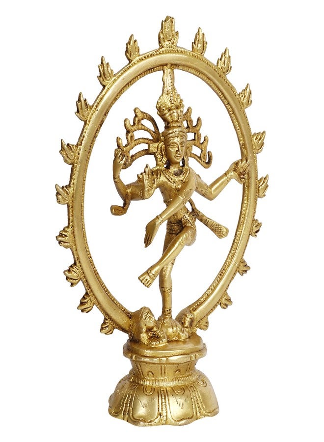 ARTVARKO Brass Natraja Statue Idol of Lord Shiva Ji Dancing Natraj Murti for Temple Mandir Home Décor 8 Inches - Image 3